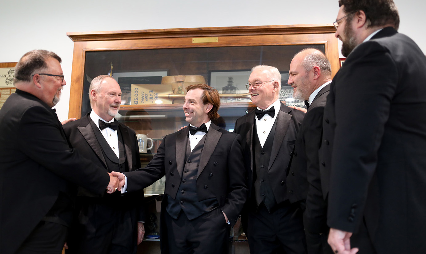 Group of Masons shaking hands