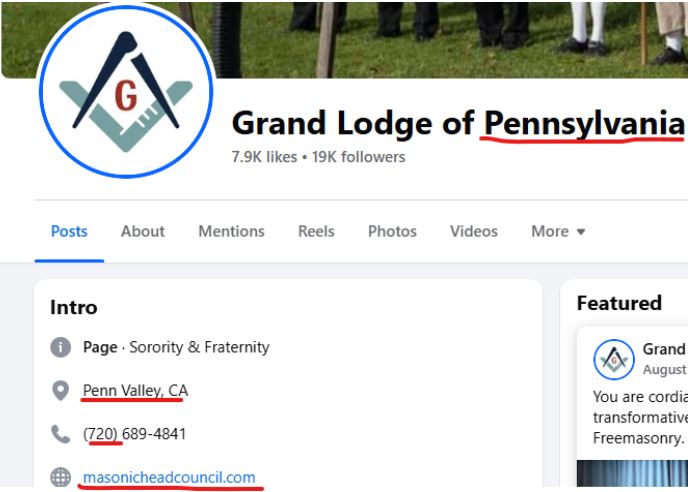Fake Page Screenshot of fake Facebook profile