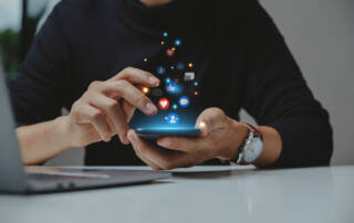 person browsing social media on their phone