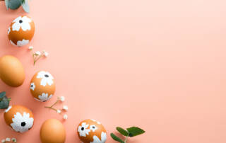 layflat image of decorated Easter eggs