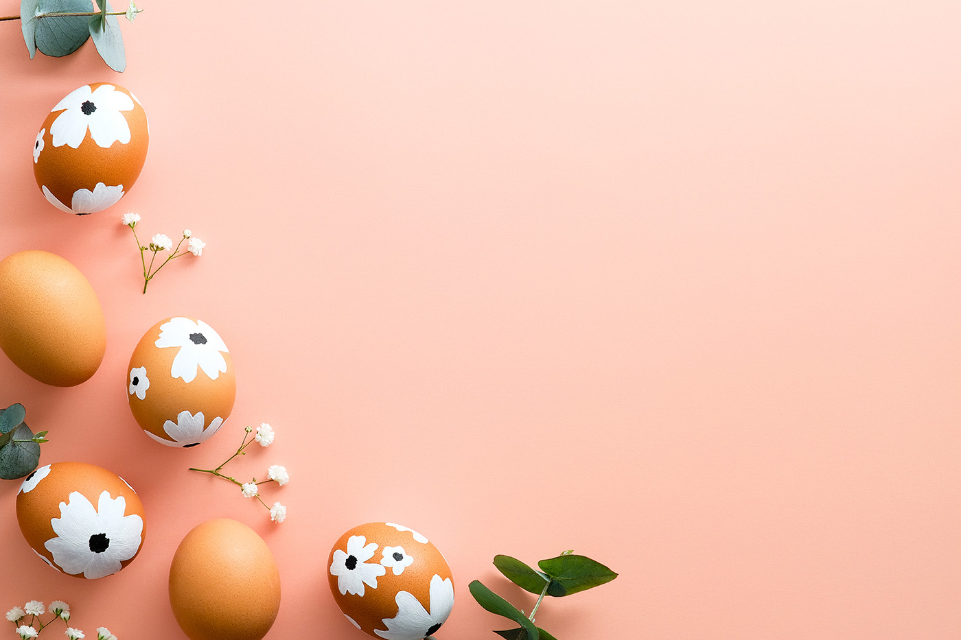 eggs layflat image of decorated Easter eggs